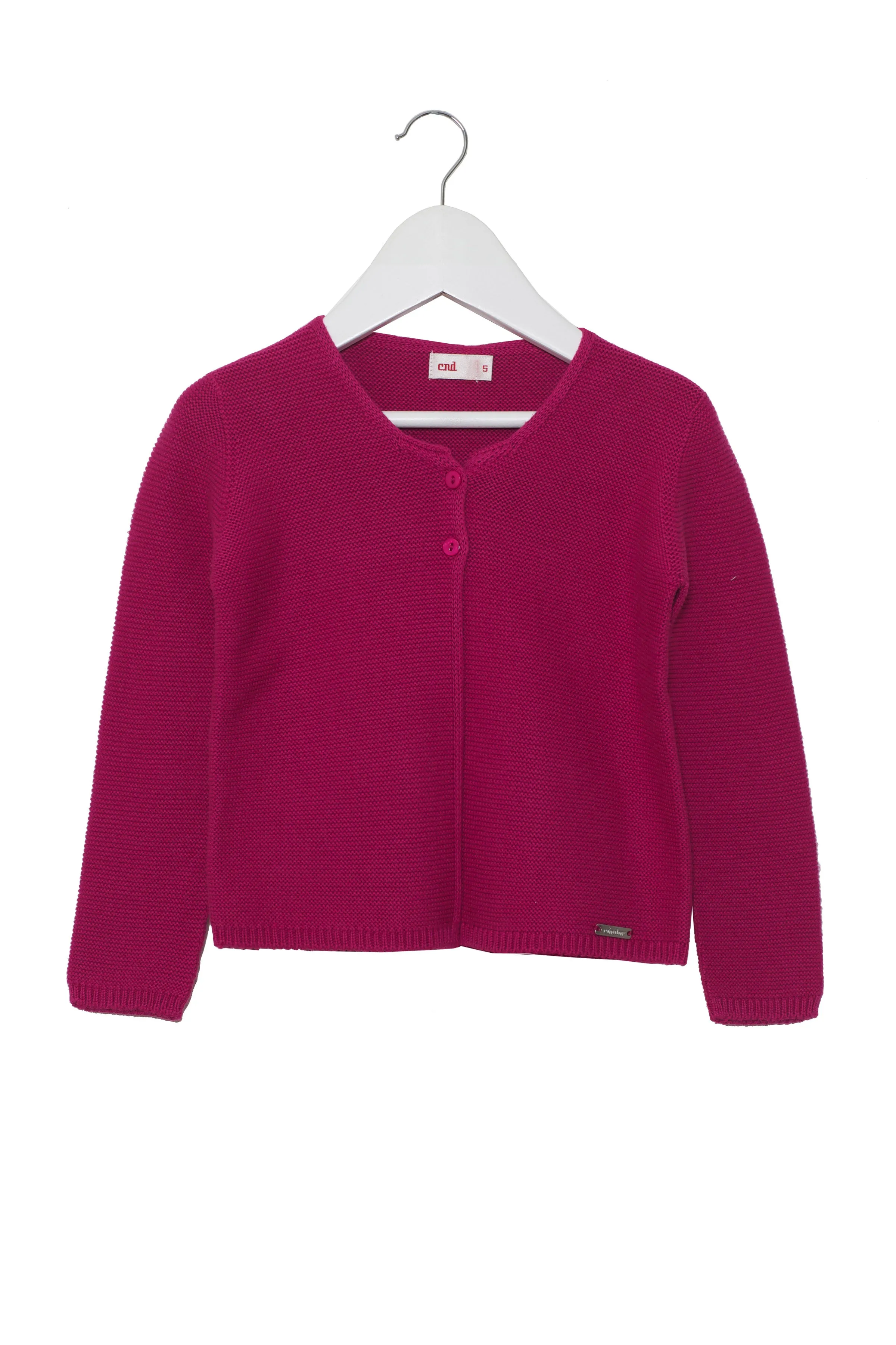 100% Cotton Cardigan - Raspberry Pink