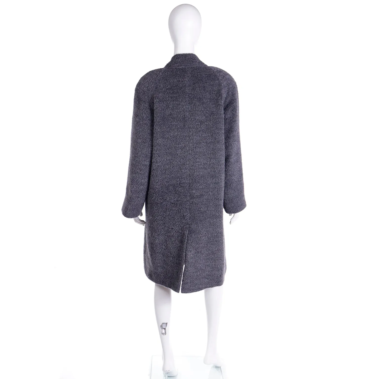 1990s Isaac Mizrahi Gray Alpaca/Mohair Blend Coat