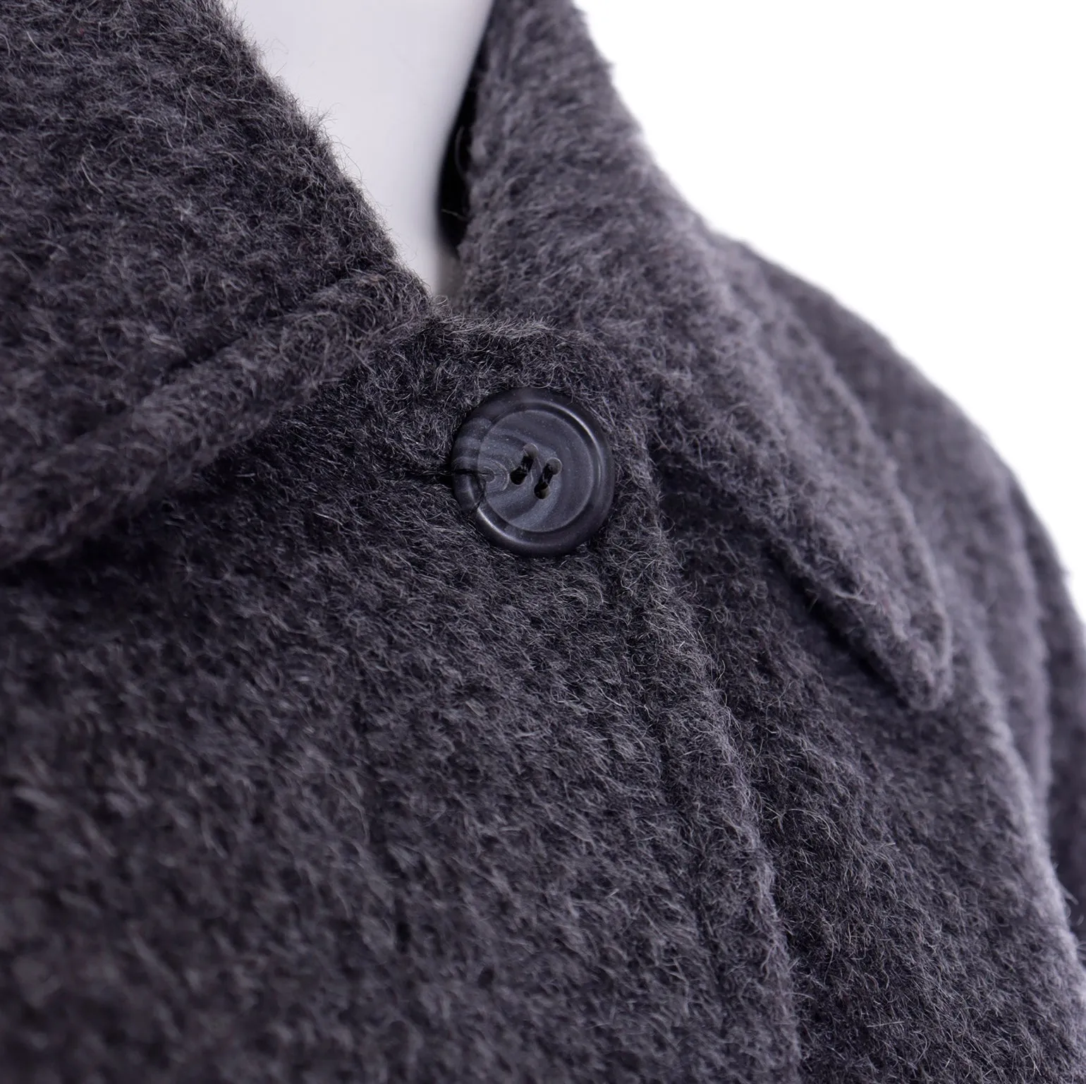 1990s Isaac Mizrahi Gray Alpaca/Mohair Blend Coat