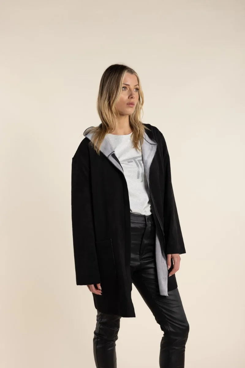 2 Tone Coat in Black/Grey 2794 by Two-T's