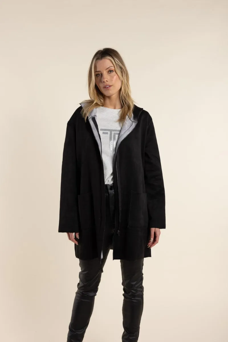 2 Tone Coat in Black/Grey 2794 by Two-T's