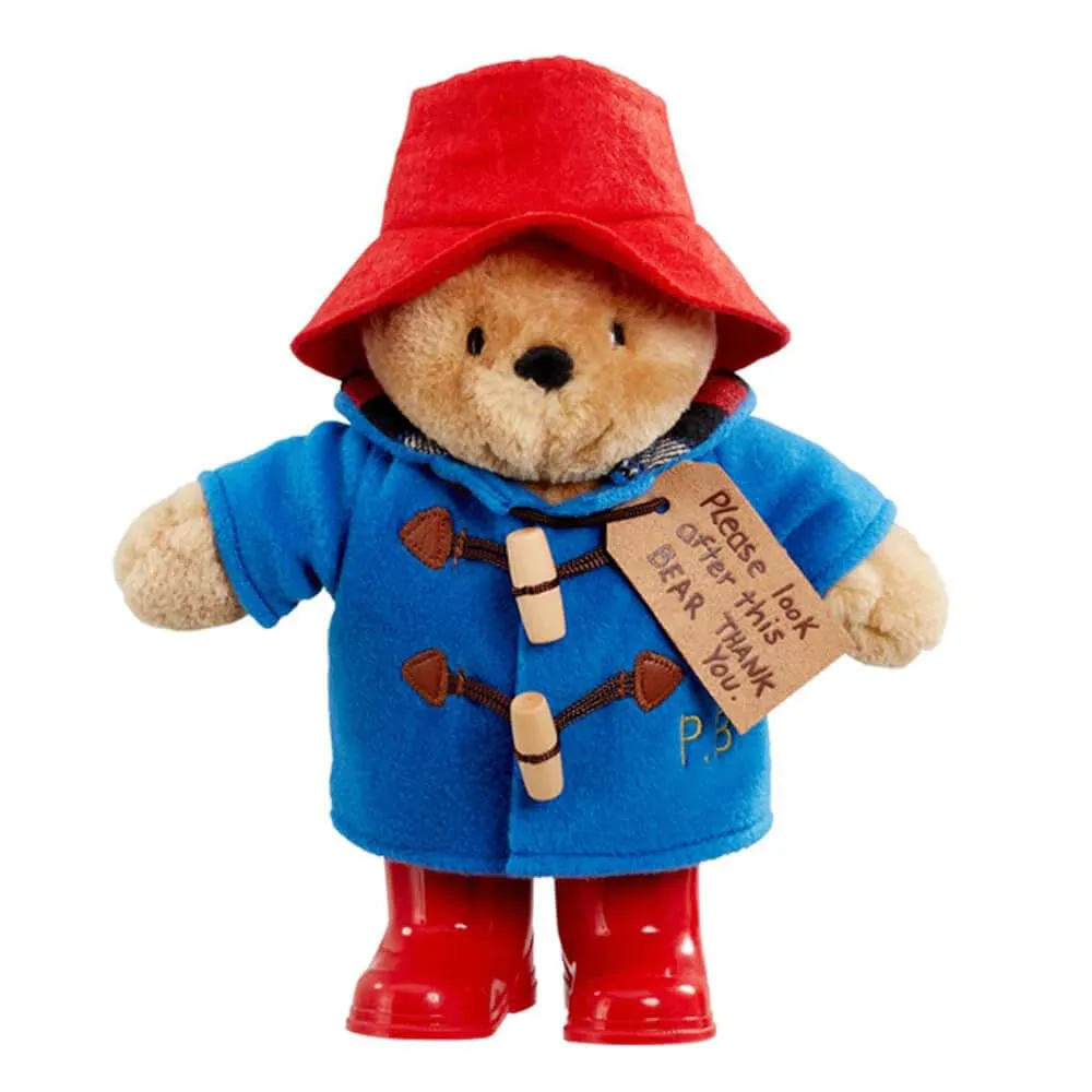 25cm Classic Paddington Bear Plush Toy in Duffle Coat & Red Boots