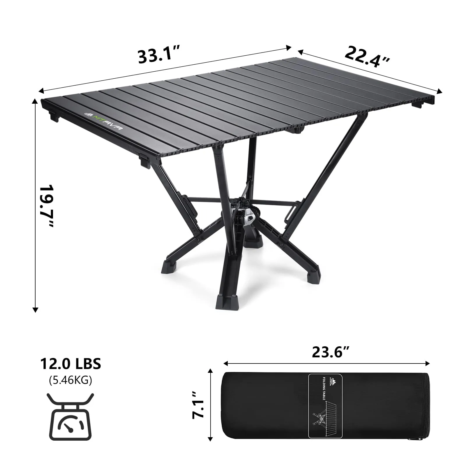 5-Pack: 4xBlack Classic Chairs 1xLong Table