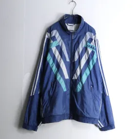 80’s "adidas" blue zip up track jacket