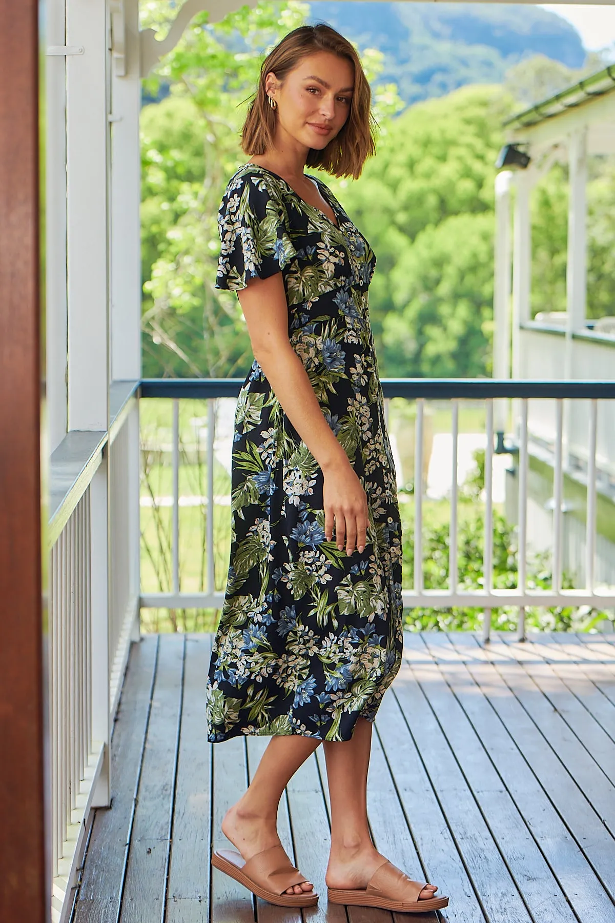 Alexia Green Floral Dress