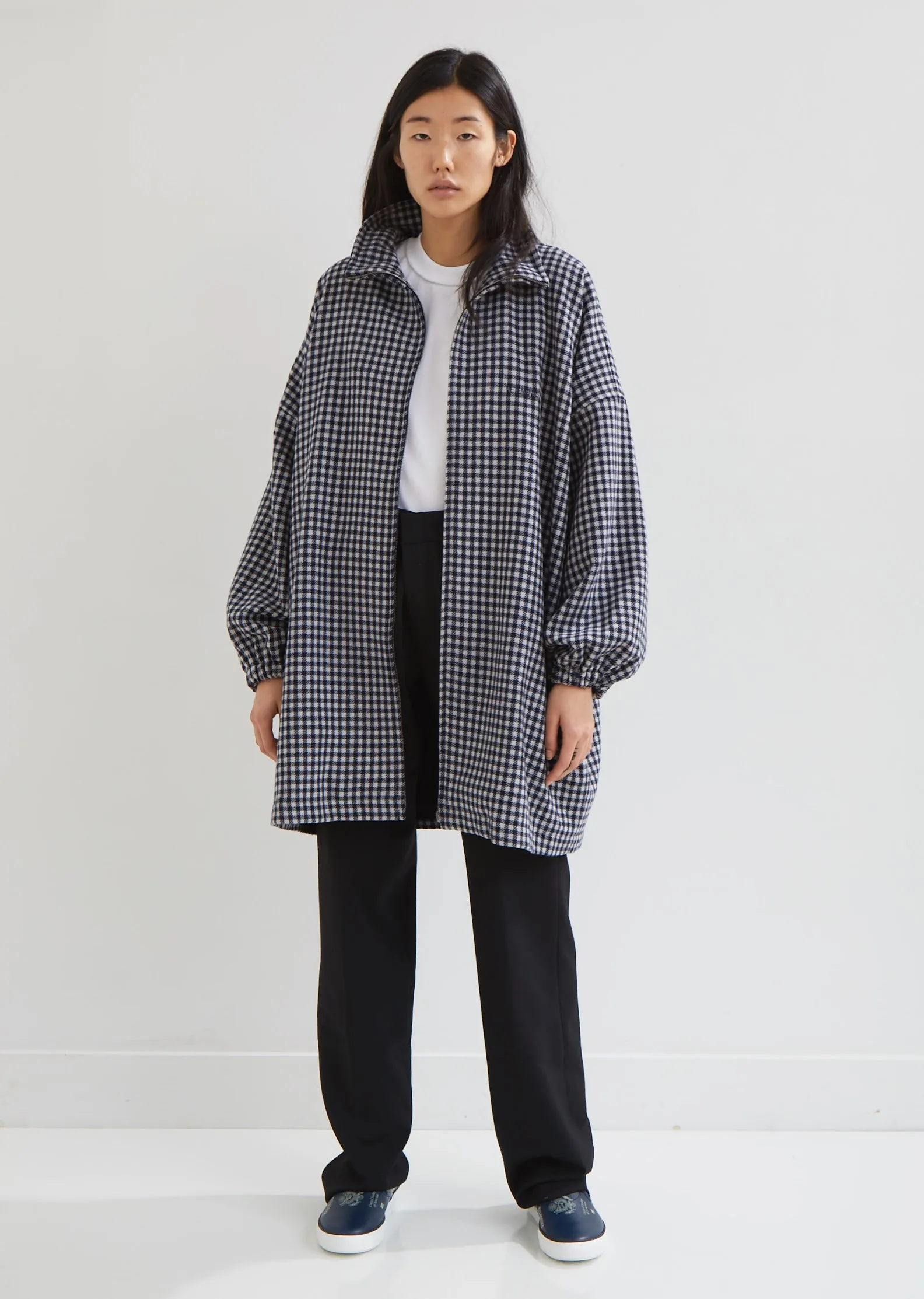 Angel Checked Wool Bomber