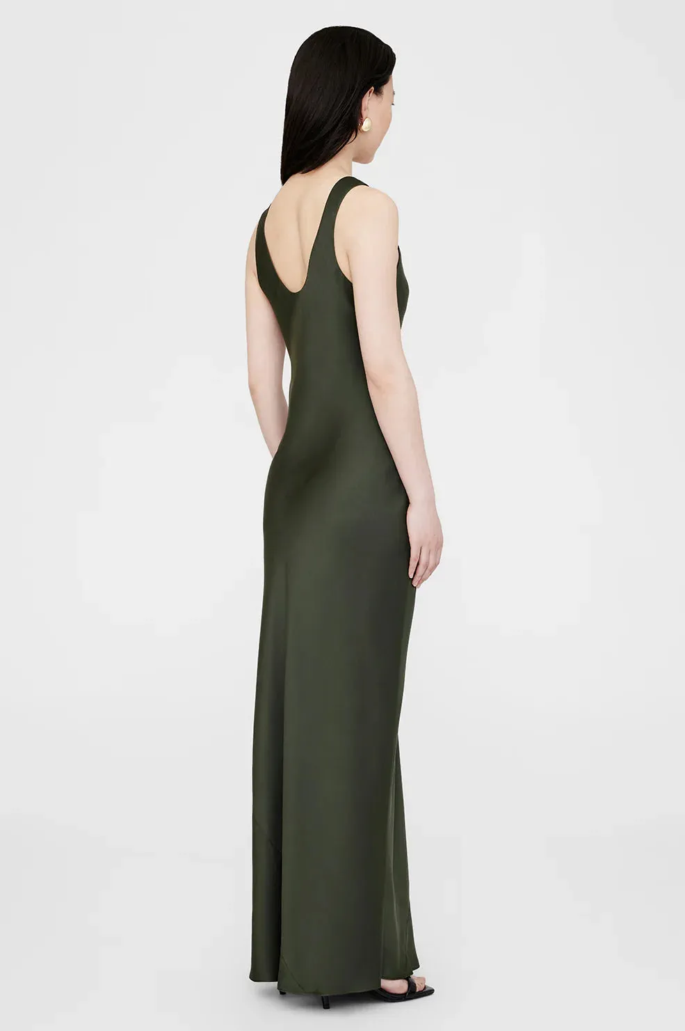 Anine Bing - Camille Dress in Dark Olive