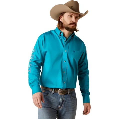 Ariat Men's Enamel Blue Team Logo Classic Fit Shirt