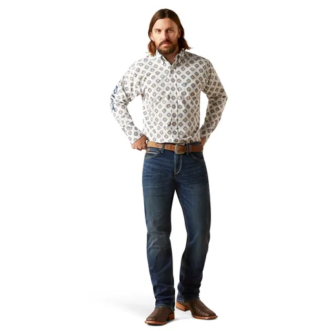 Ariat Men's White Team Warner Classic Fit Shirt