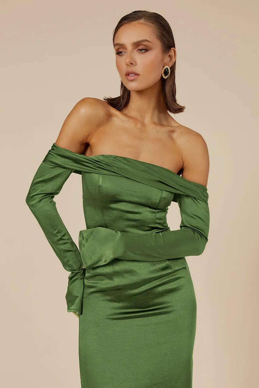 ARIELLE MAXI DRESS - OLIVE