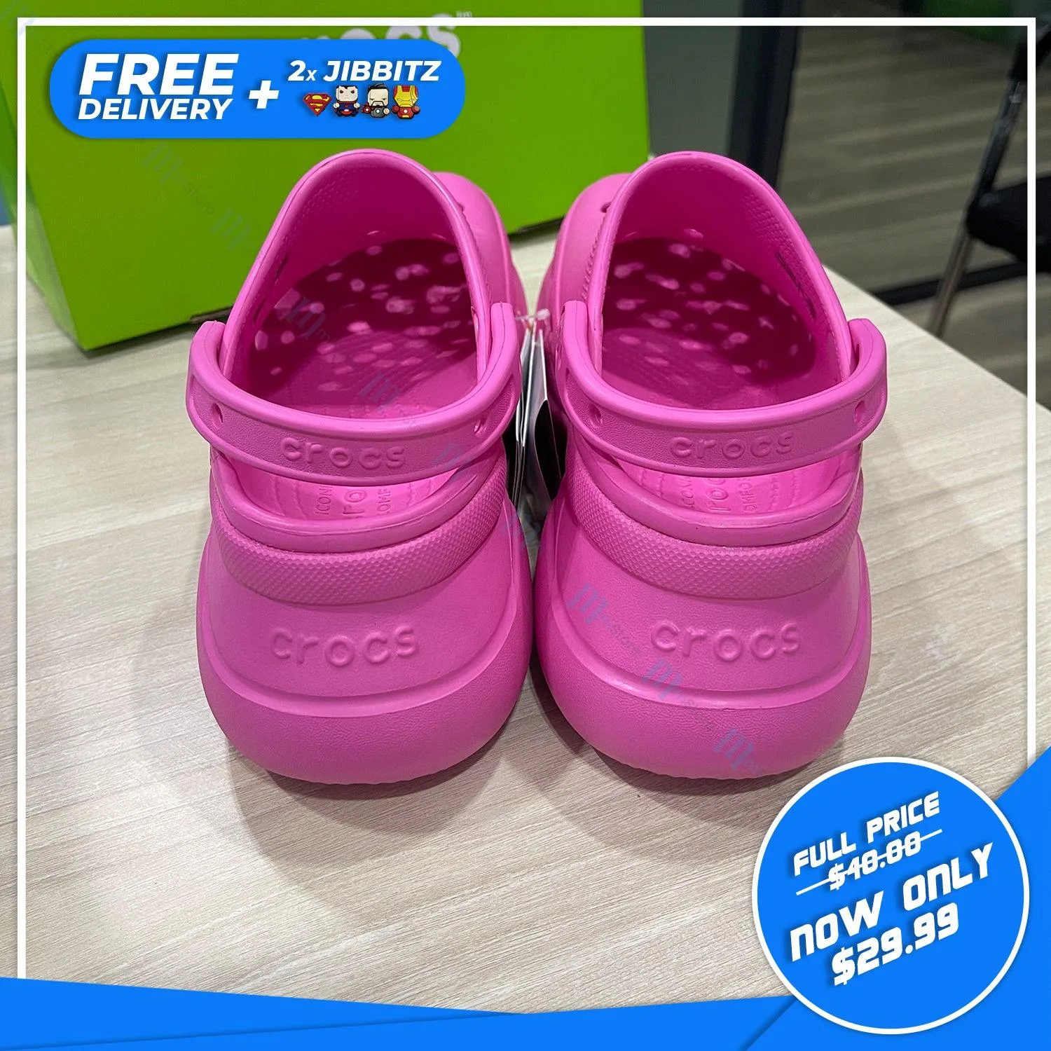 Authentic Crocs Classic Bae Clog for Women - Electric Pink