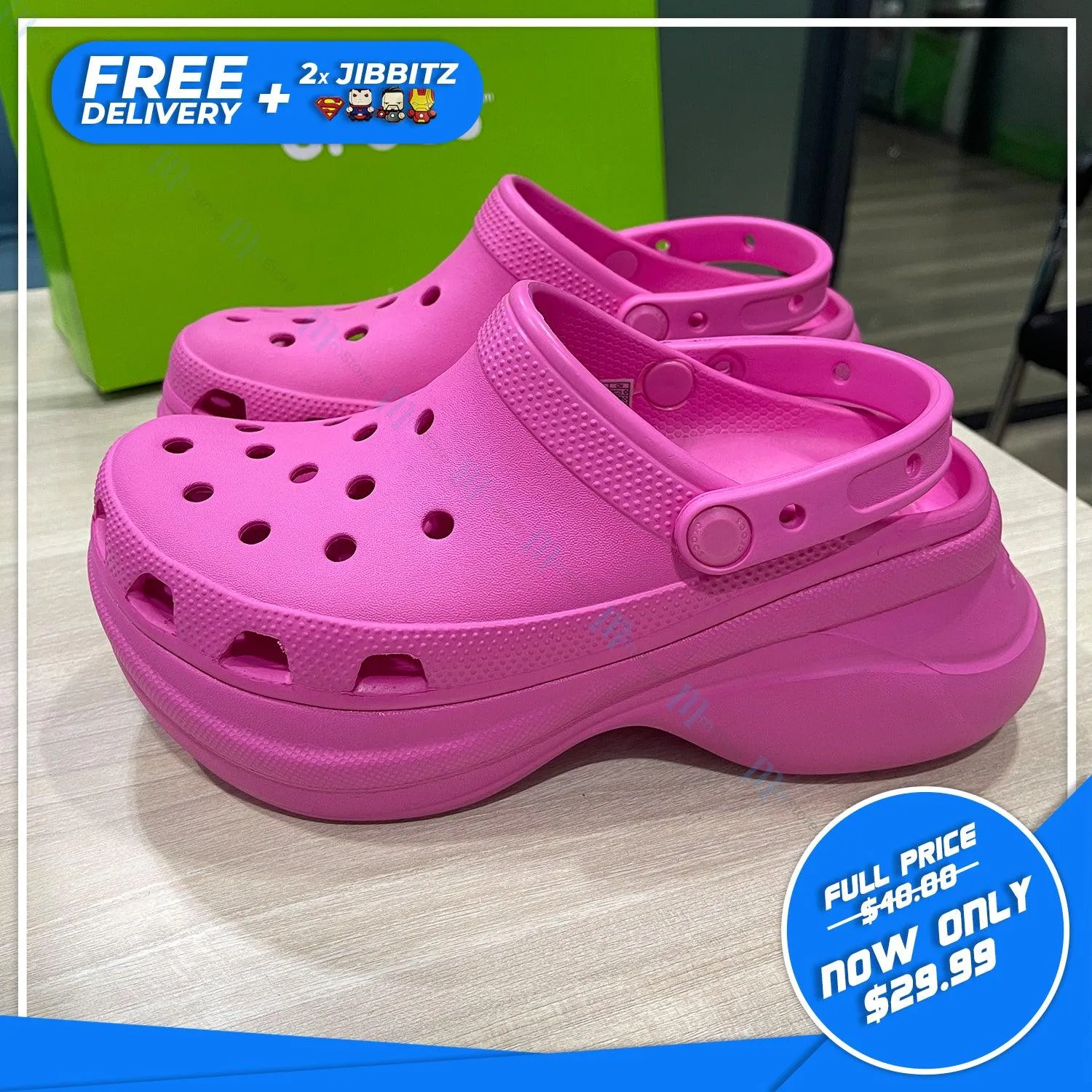 Authentic Crocs Classic Bae Clog for Women - Electric Pink