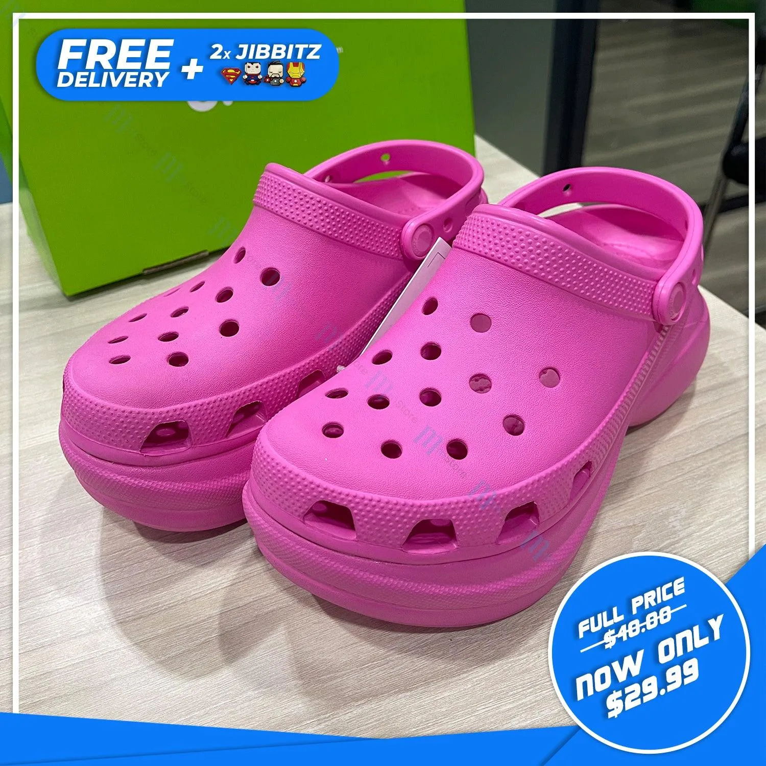 Authentic Crocs Classic Bae Clog for Women - Electric Pink