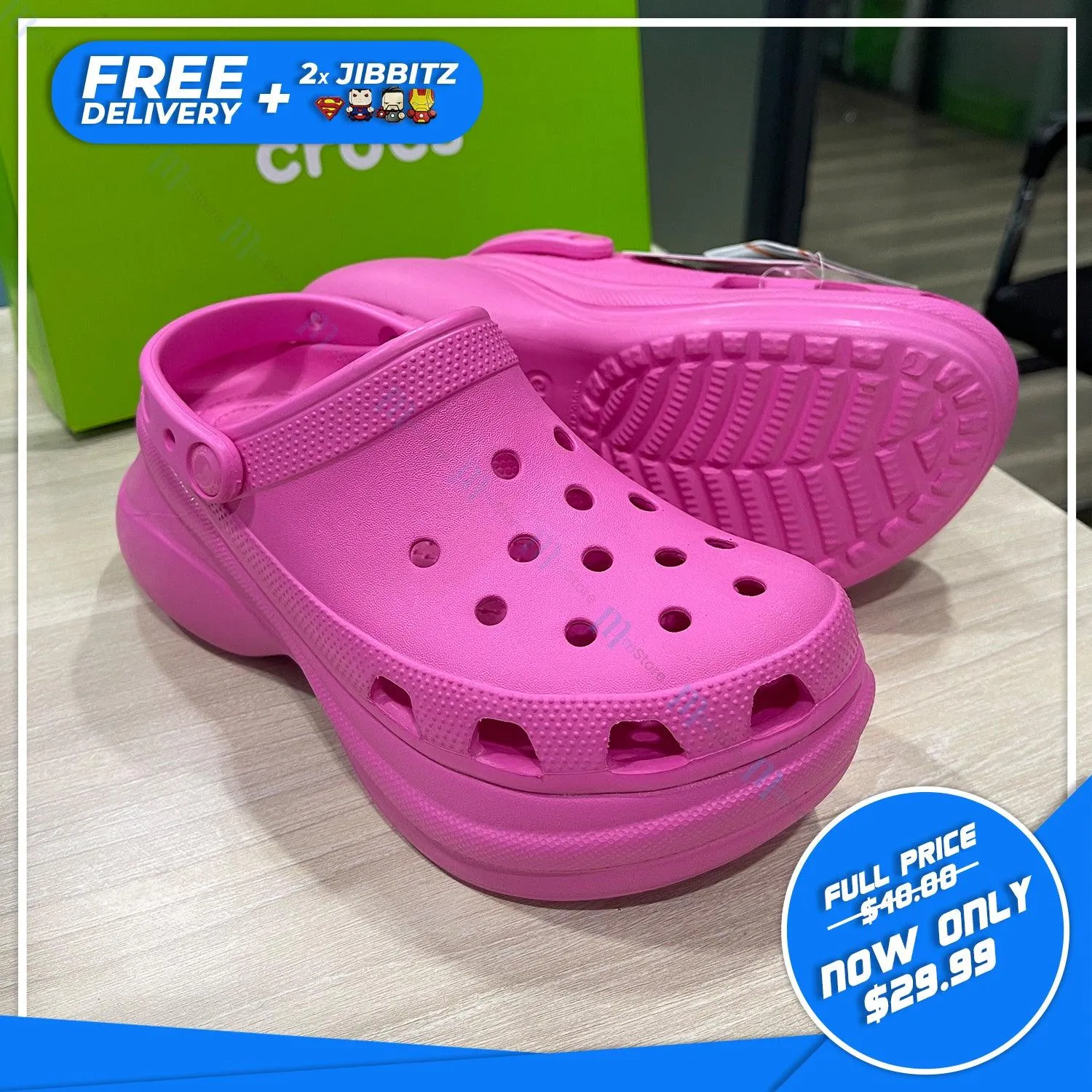 Authentic Crocs Classic Bae Clog for Women - Electric Pink