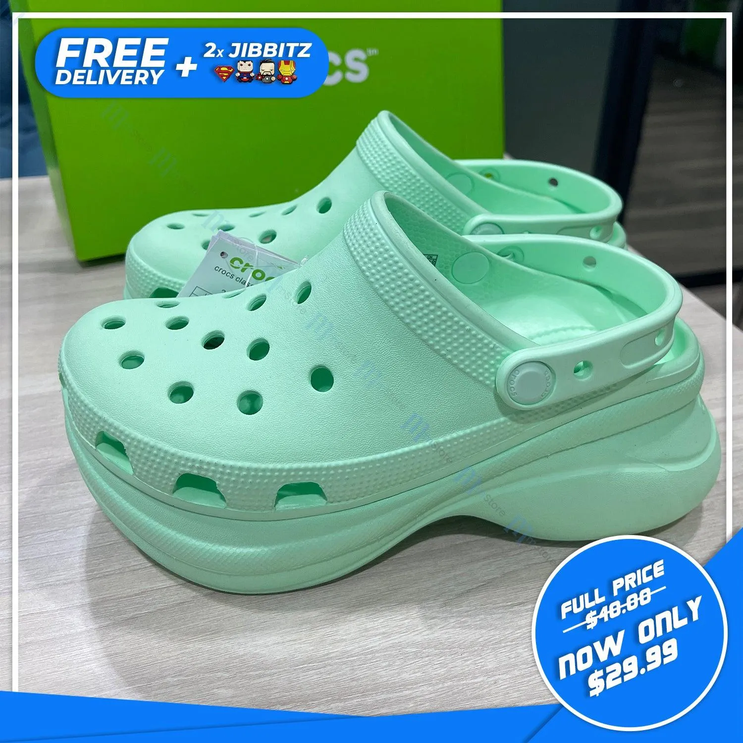 Authentic Crocs Classic Bae Clog for Women - Lime Zest