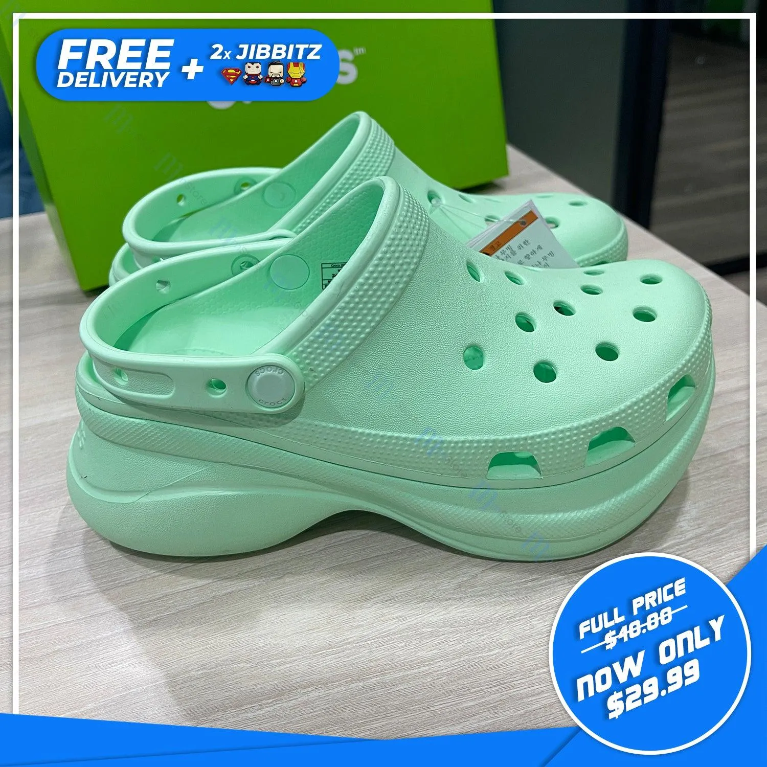 Authentic Crocs Classic Bae Clog for Women - Lime Zest