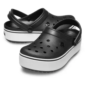 Authentic Crocs Crocband Platform Clog - Black/ White