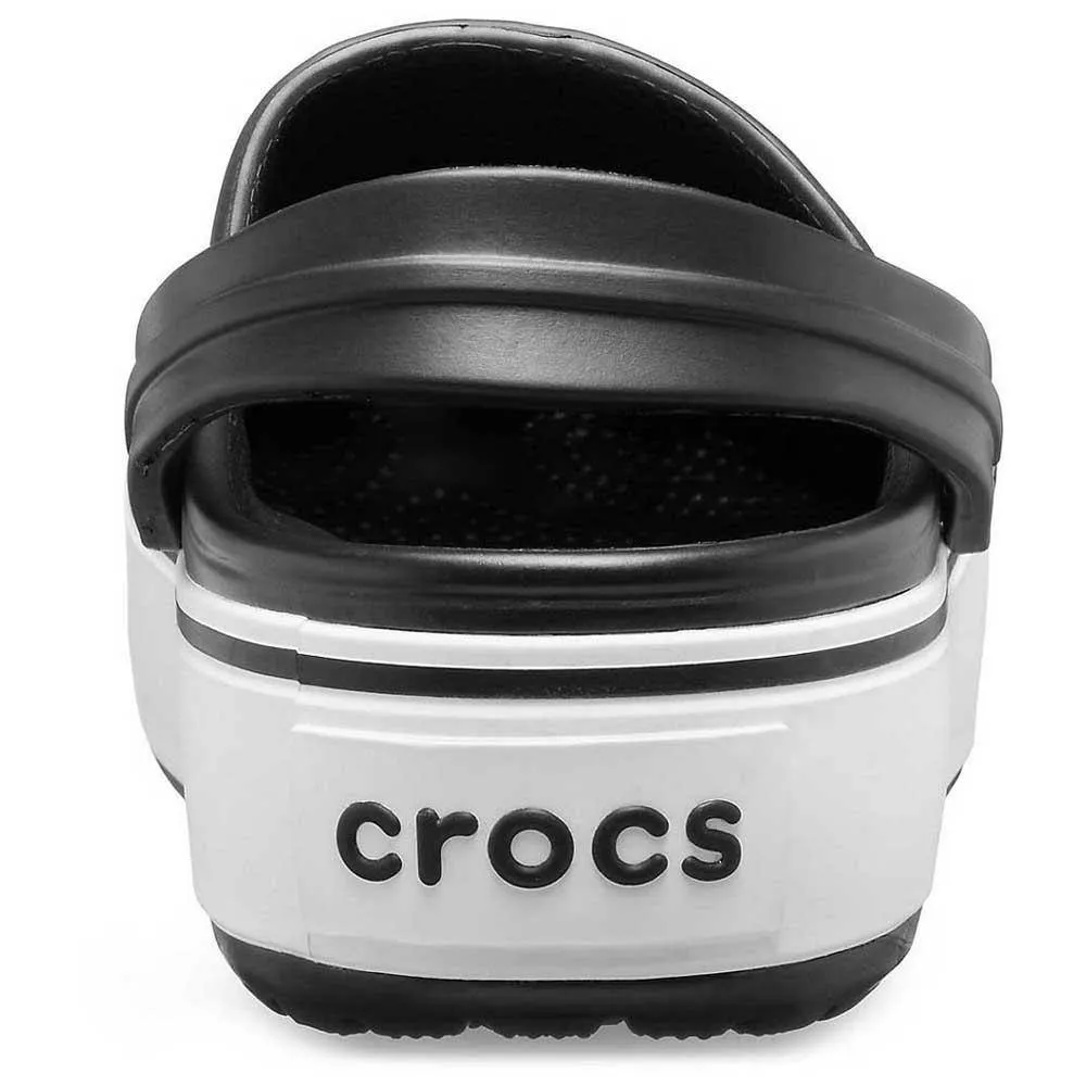 Authentic Crocs Crocband Platform Clog - Black/ White