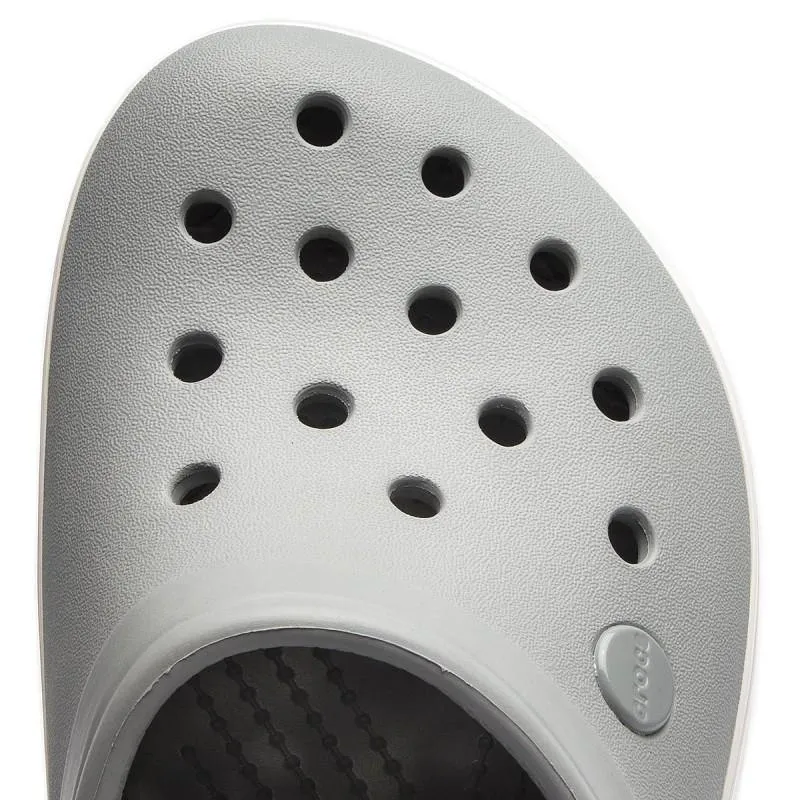 Authentic Crocs Crocband Platform Clog - Light Gray/ Rose