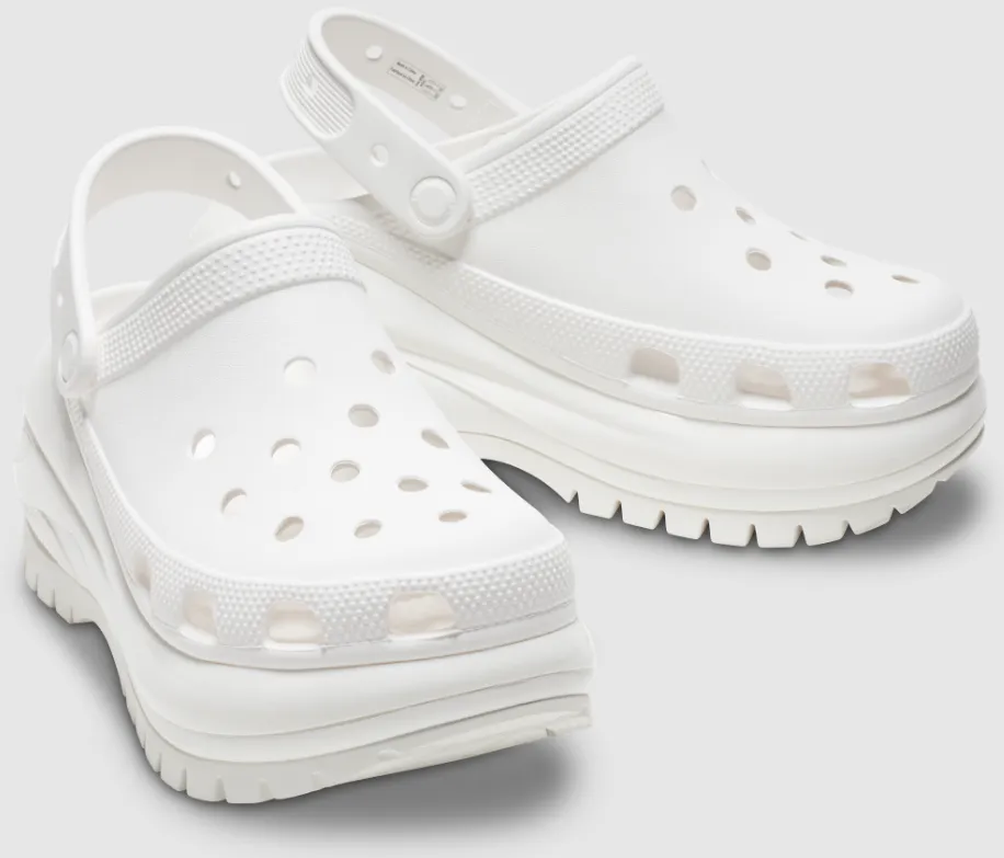 Authentic Crocs Mega Crush Clog - White