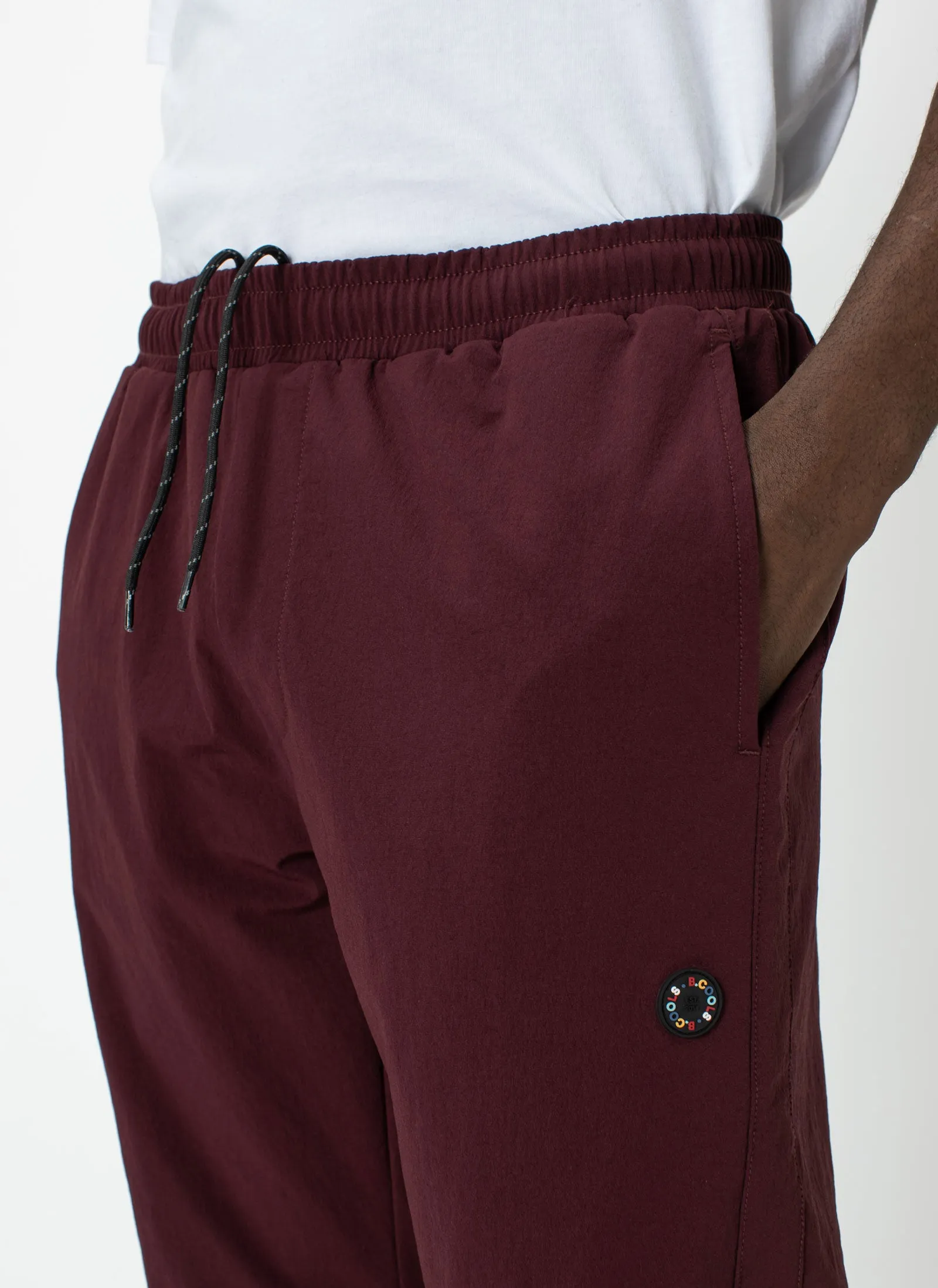 Badge Track Pant Oxblood