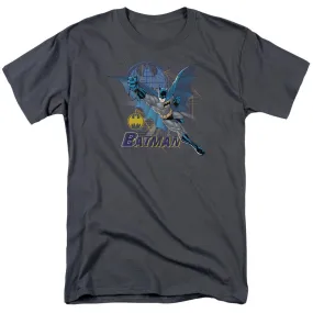 Batman Cape Outstretched Mens T Shirt Charcoal