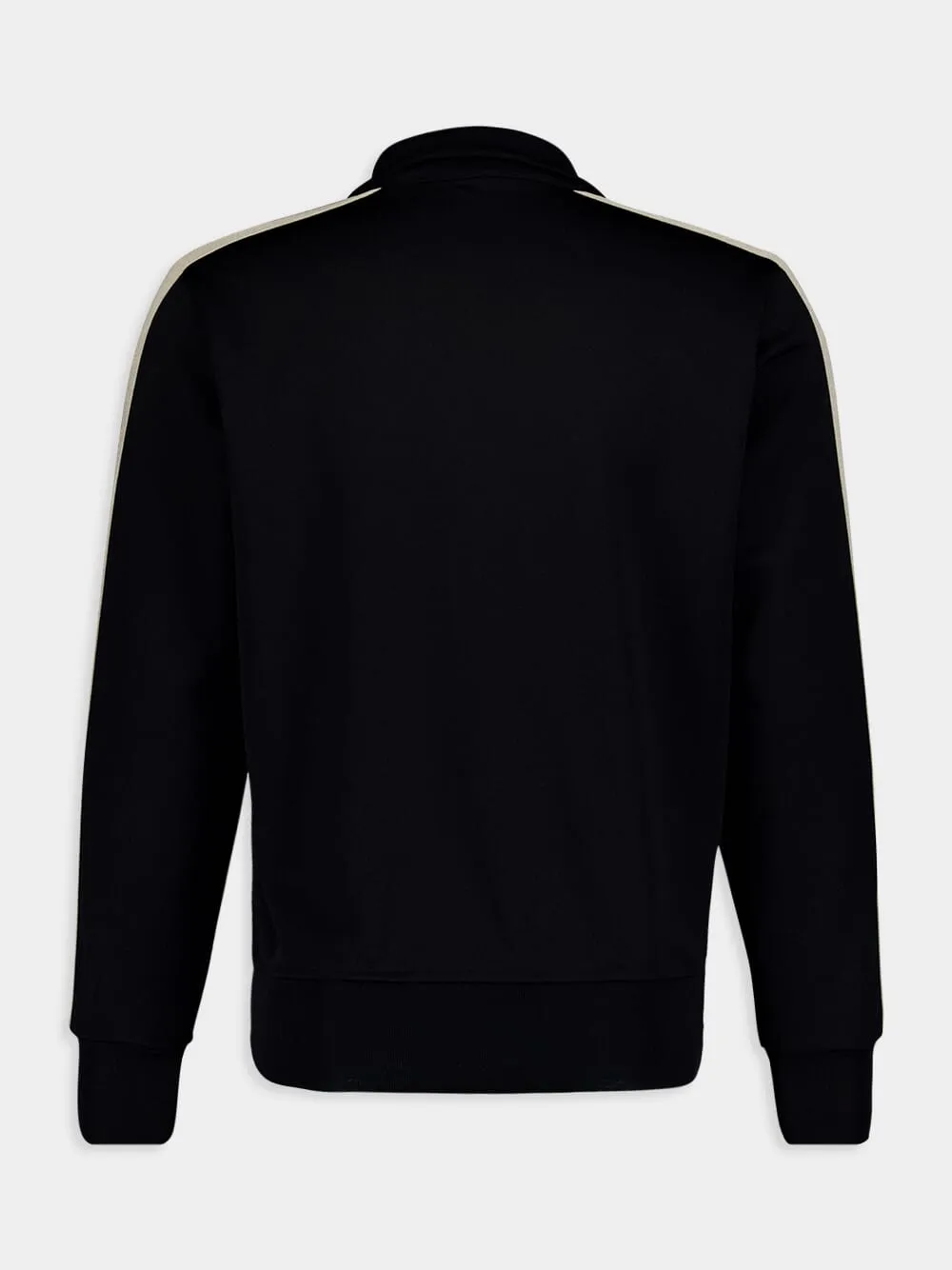 Black Monogram Zip Track Jacket