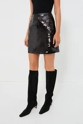 Black Zolla Sequin Skirt