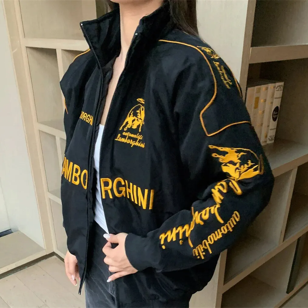 Blue Lamborghini Vintage Racing Jacket