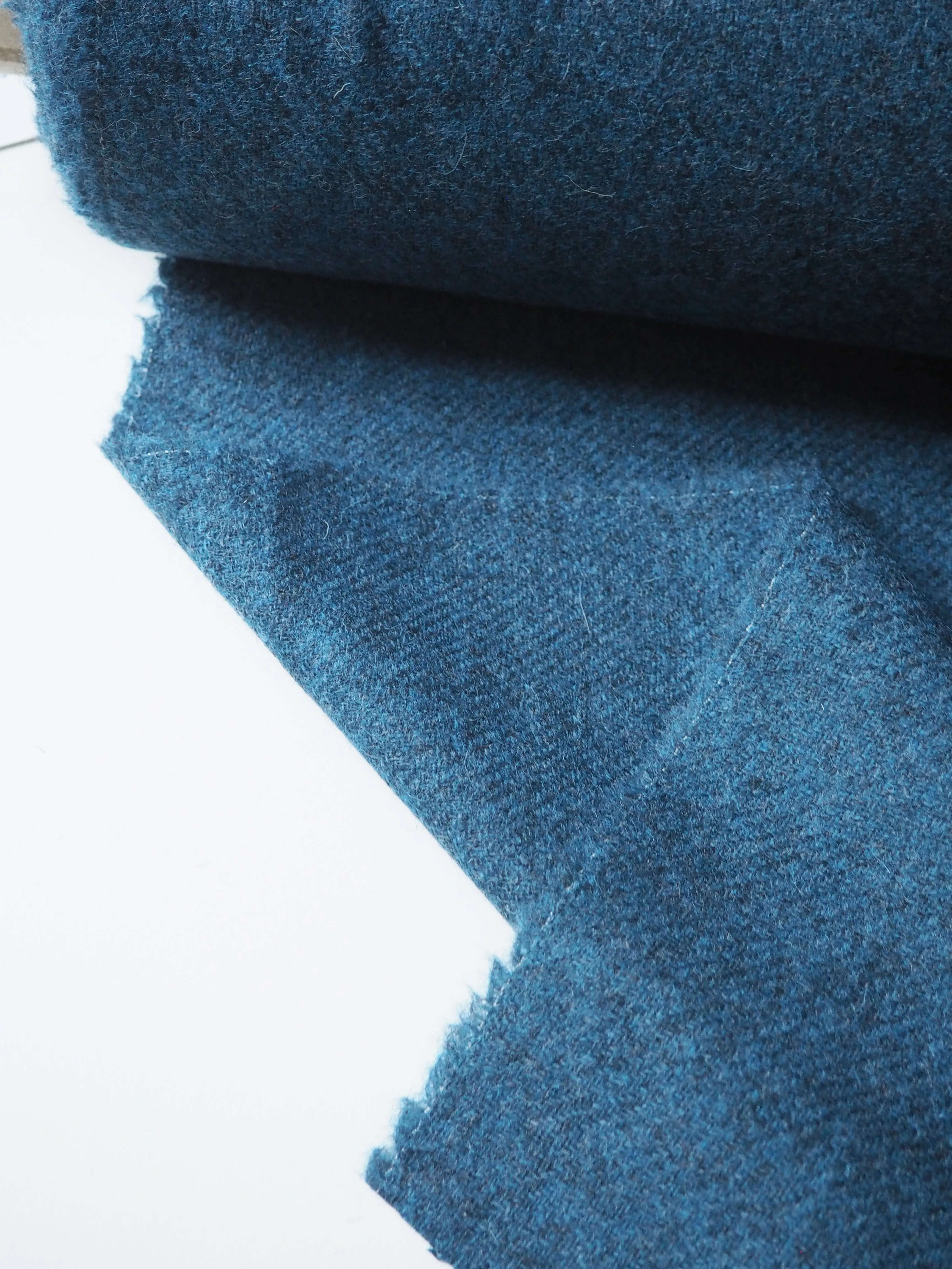 Blue Marl Wool Twill Coating