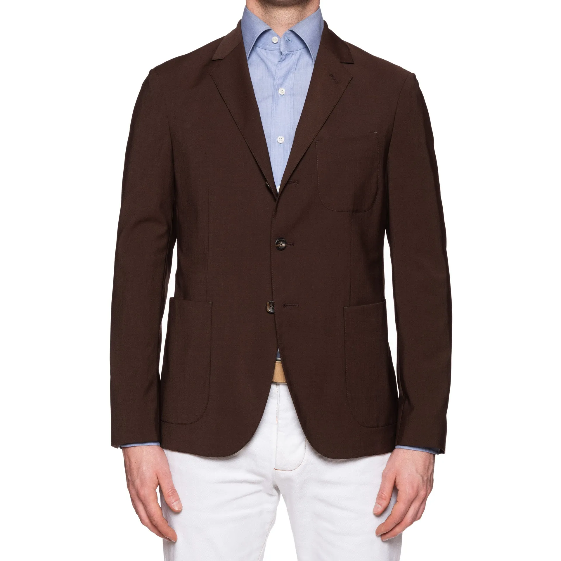 BOGLIOLI Milano "Dover" Brown Wool Soft Jacket Sport Coat EU 48 NEW US 38