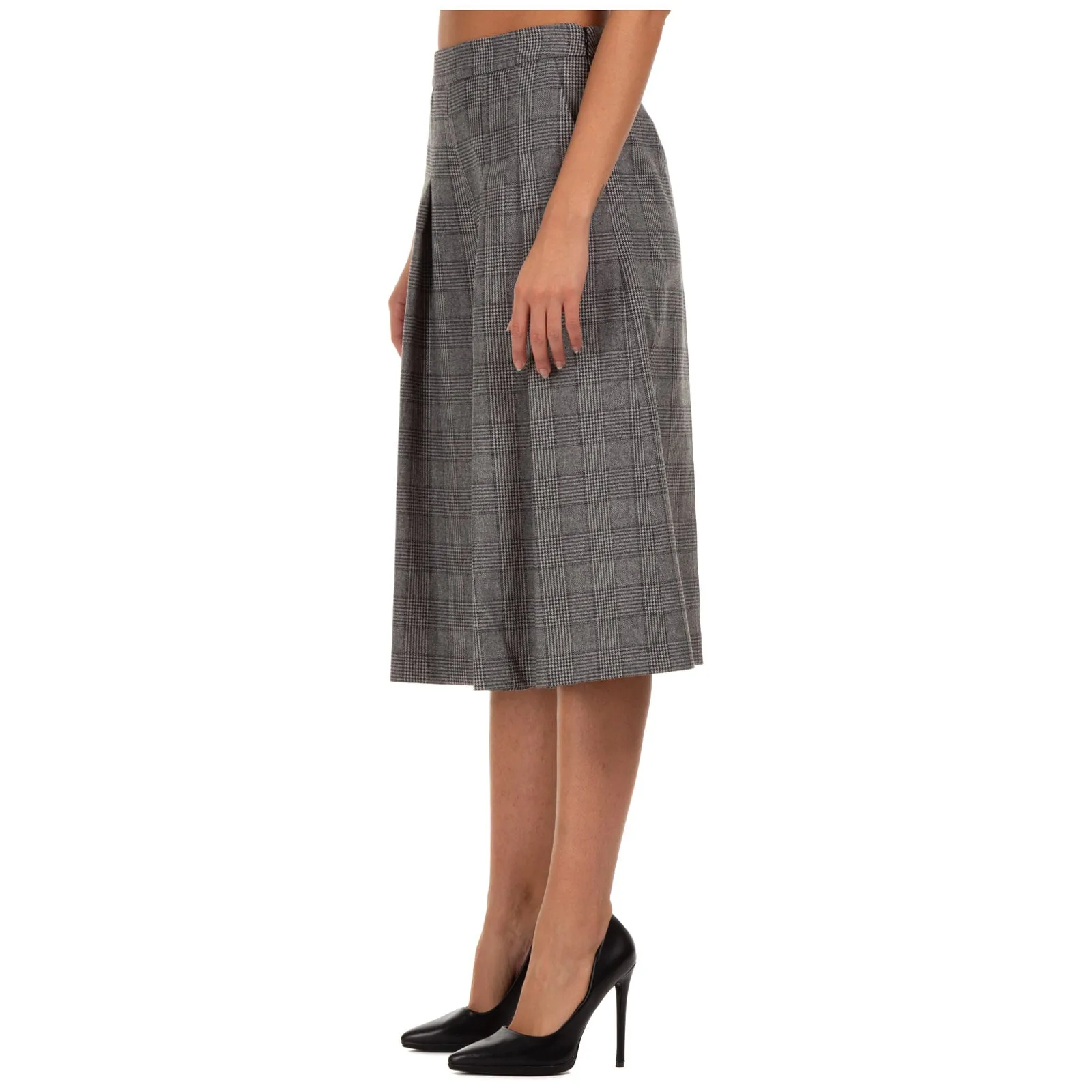 Boutique Moschino Check Pleated Culottes