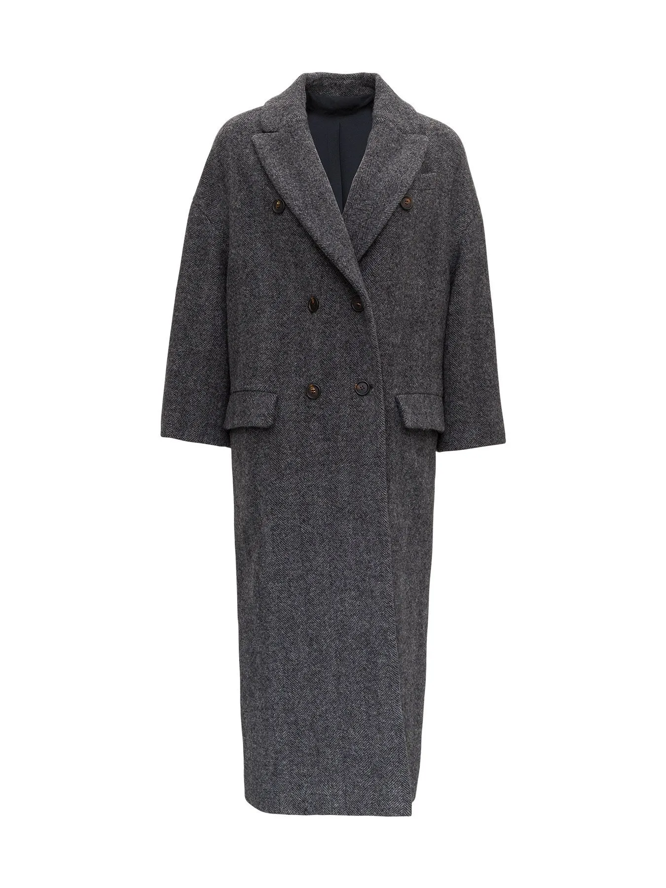 Brunello Cucinelli Double Breasted Midi Coat