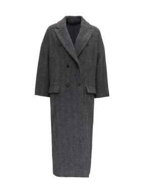 Brunello Cucinelli Double Breasted Midi Coat