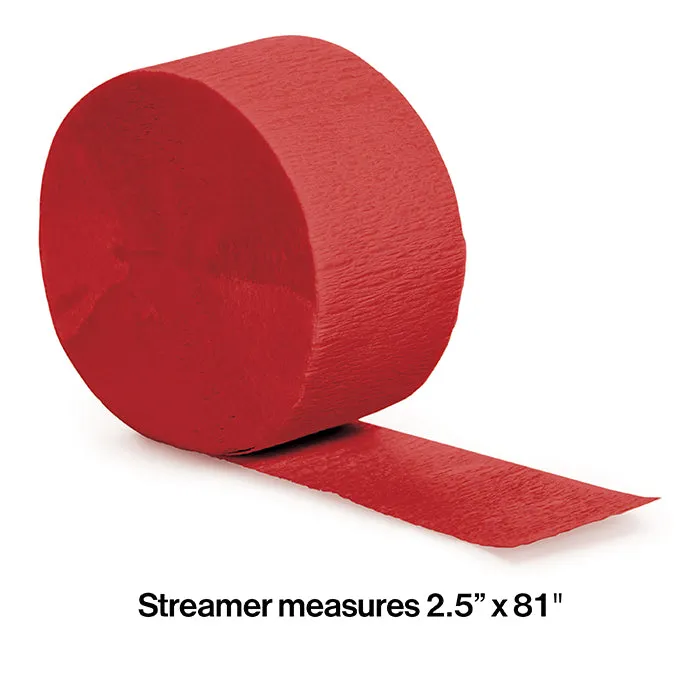 Bulk Classic Red Crepe Streamer 81 ft (12 per Case)