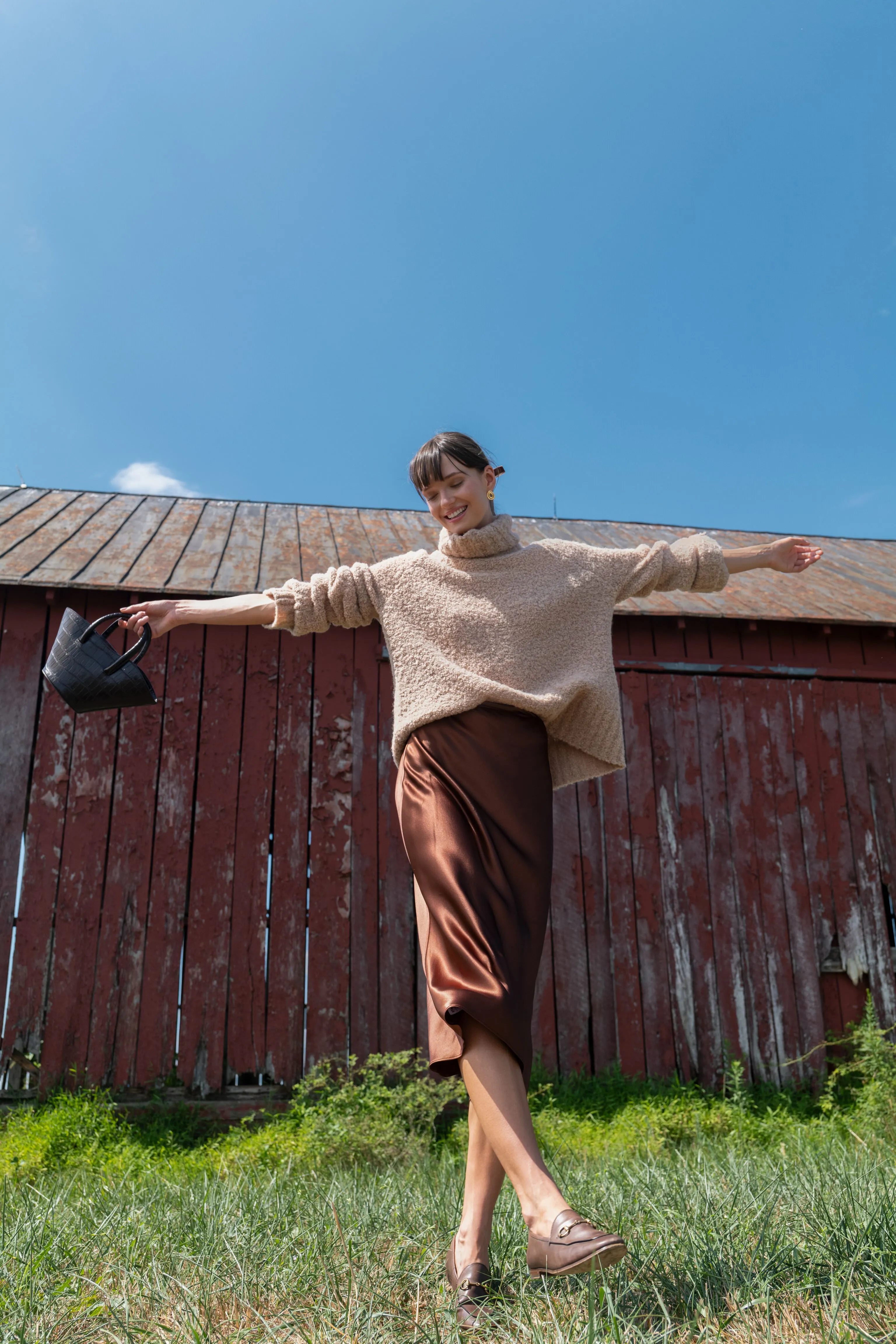 Camel Boucle Theo Turtleneck