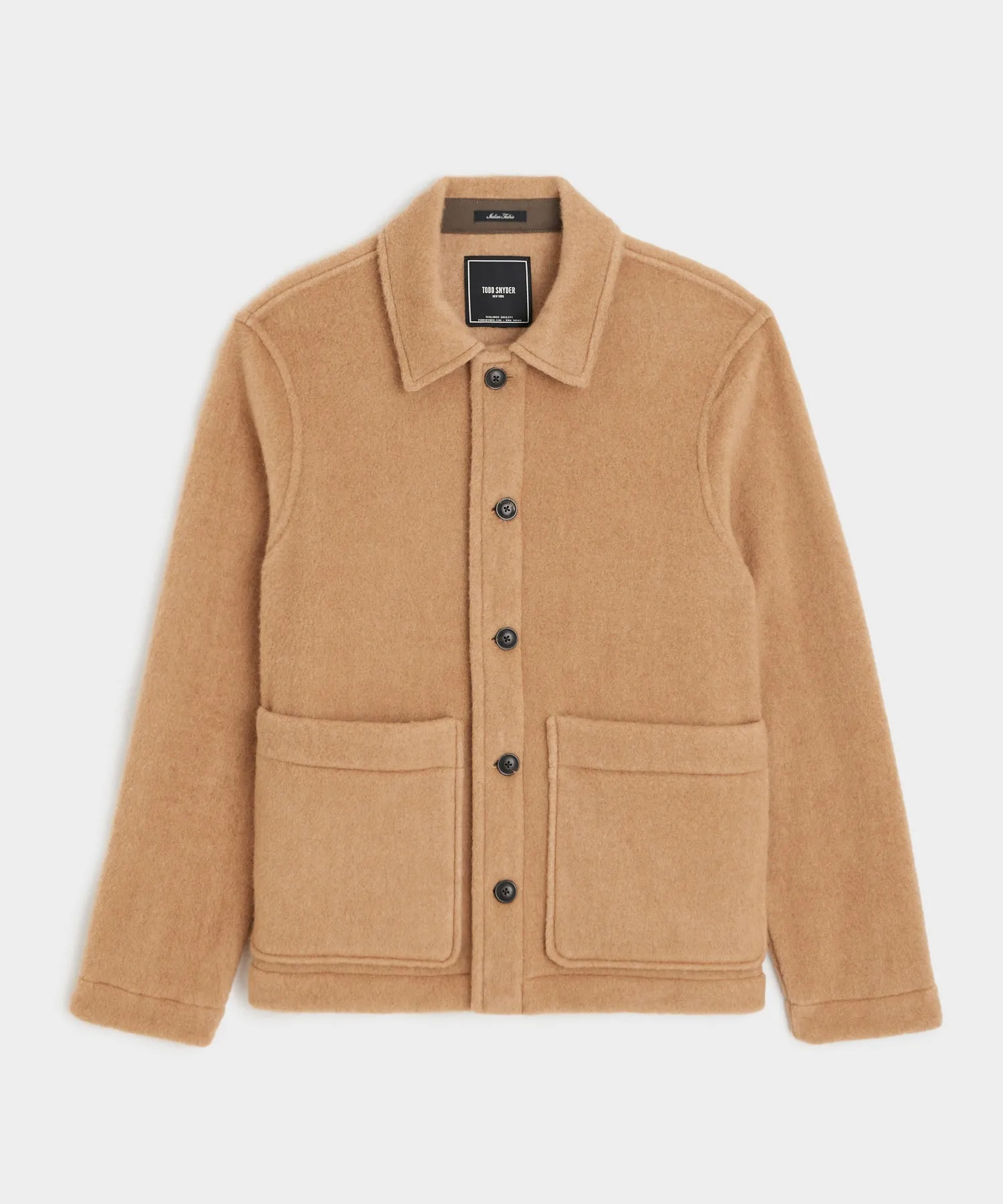 Camel Fleece Chore Jacket in Camel