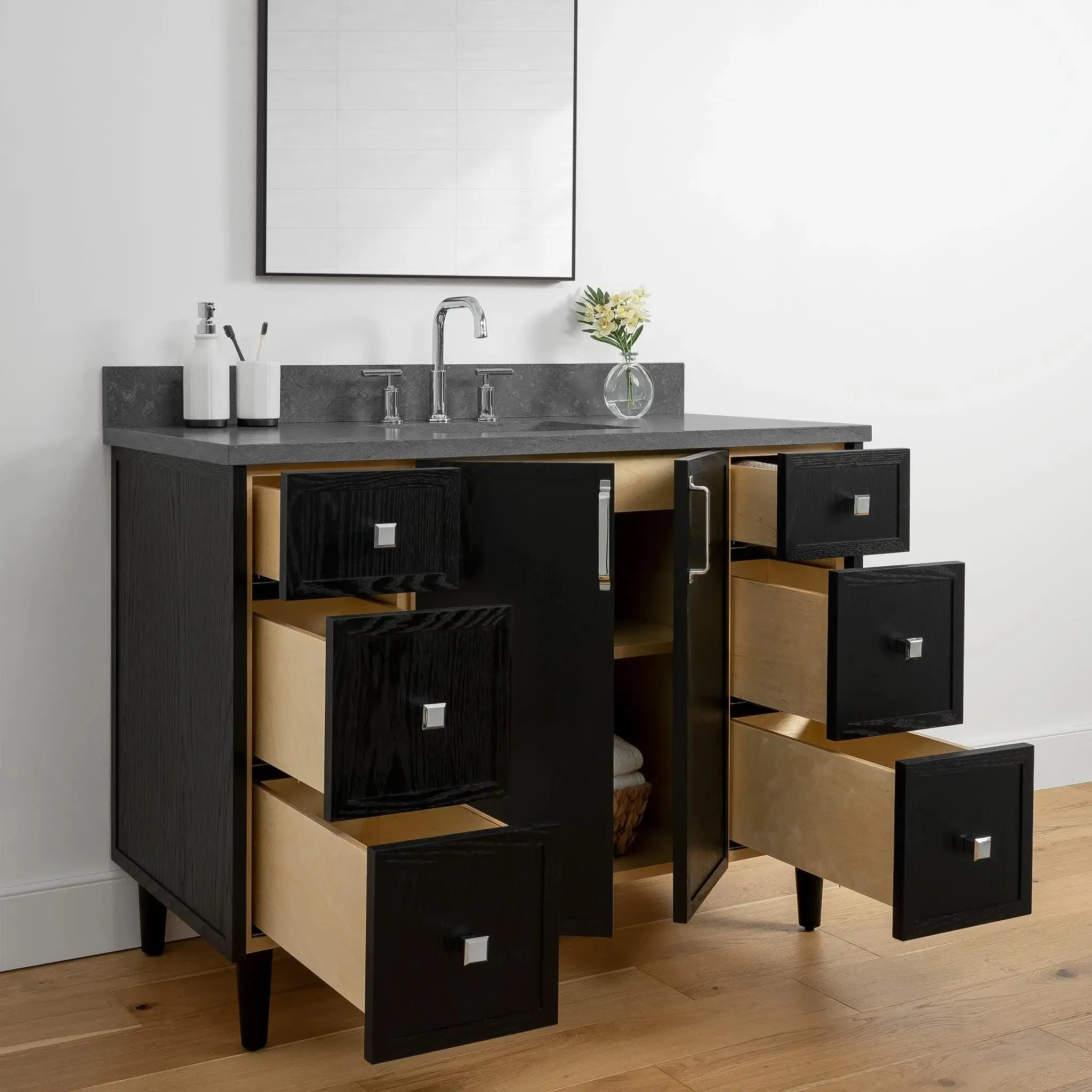 Cape Breton 48" Blackened Oak Bathroom Vanity