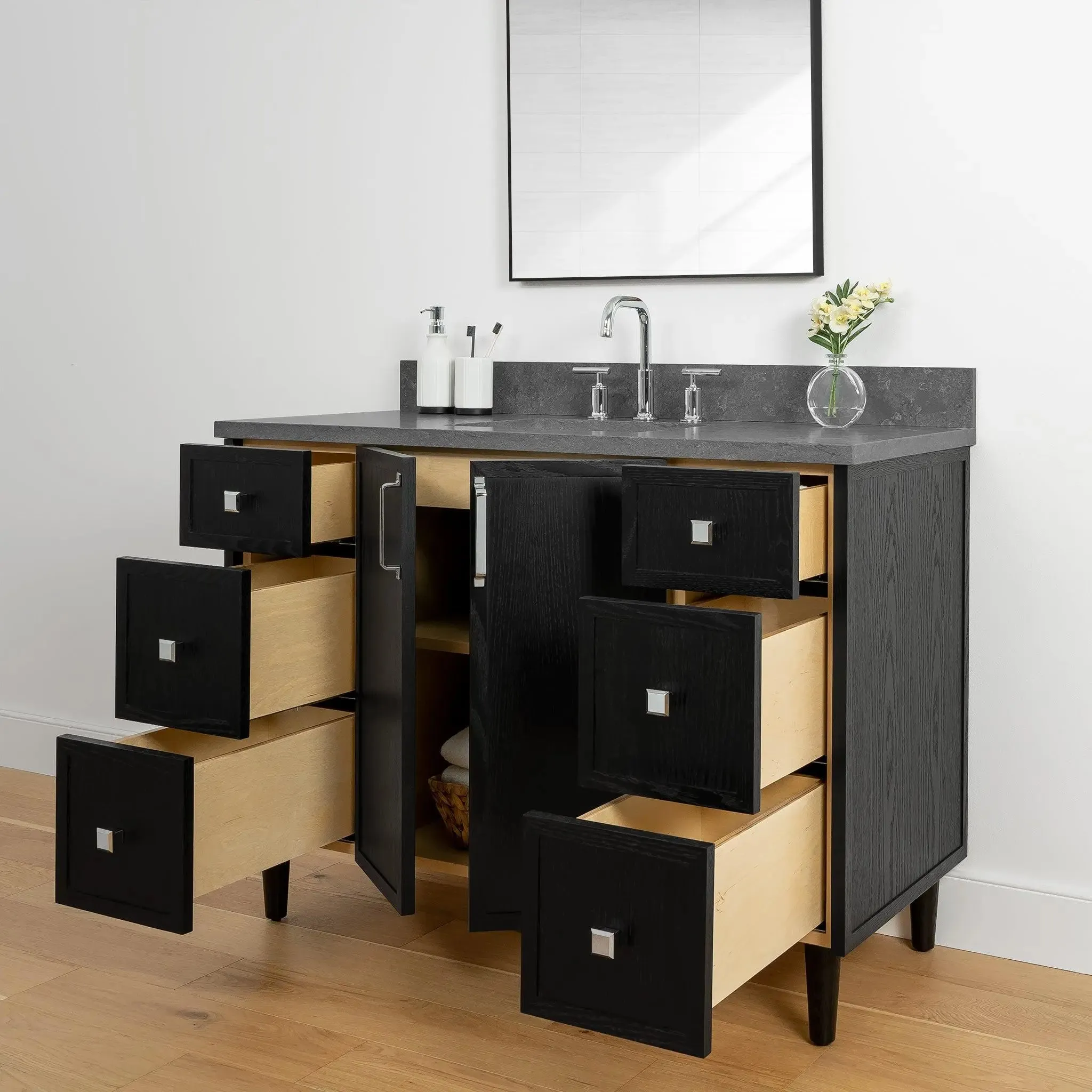 Cape Breton 48" Blackened Oak Bathroom Vanity