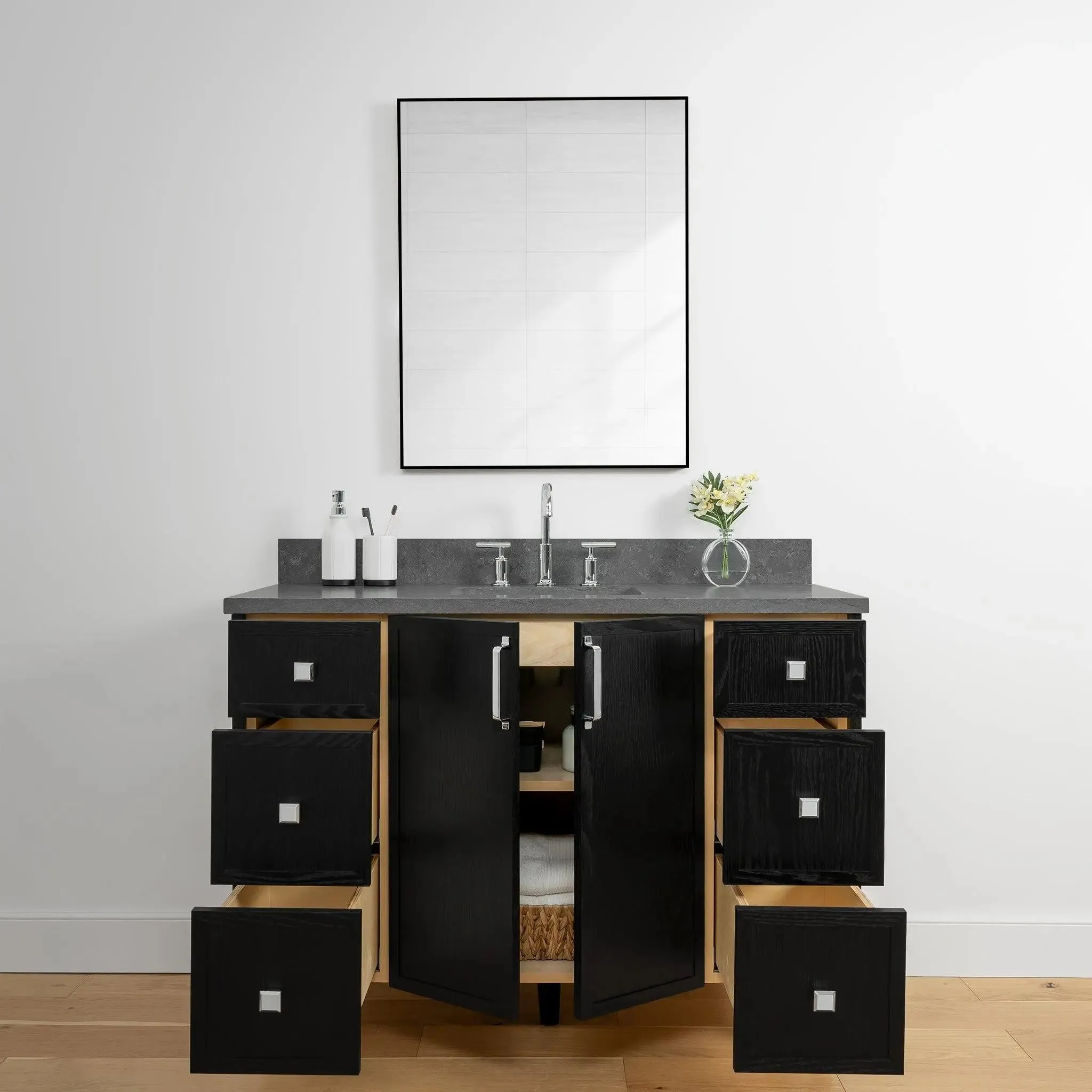 Cape Breton 48" Blackened Oak Bathroom Vanity