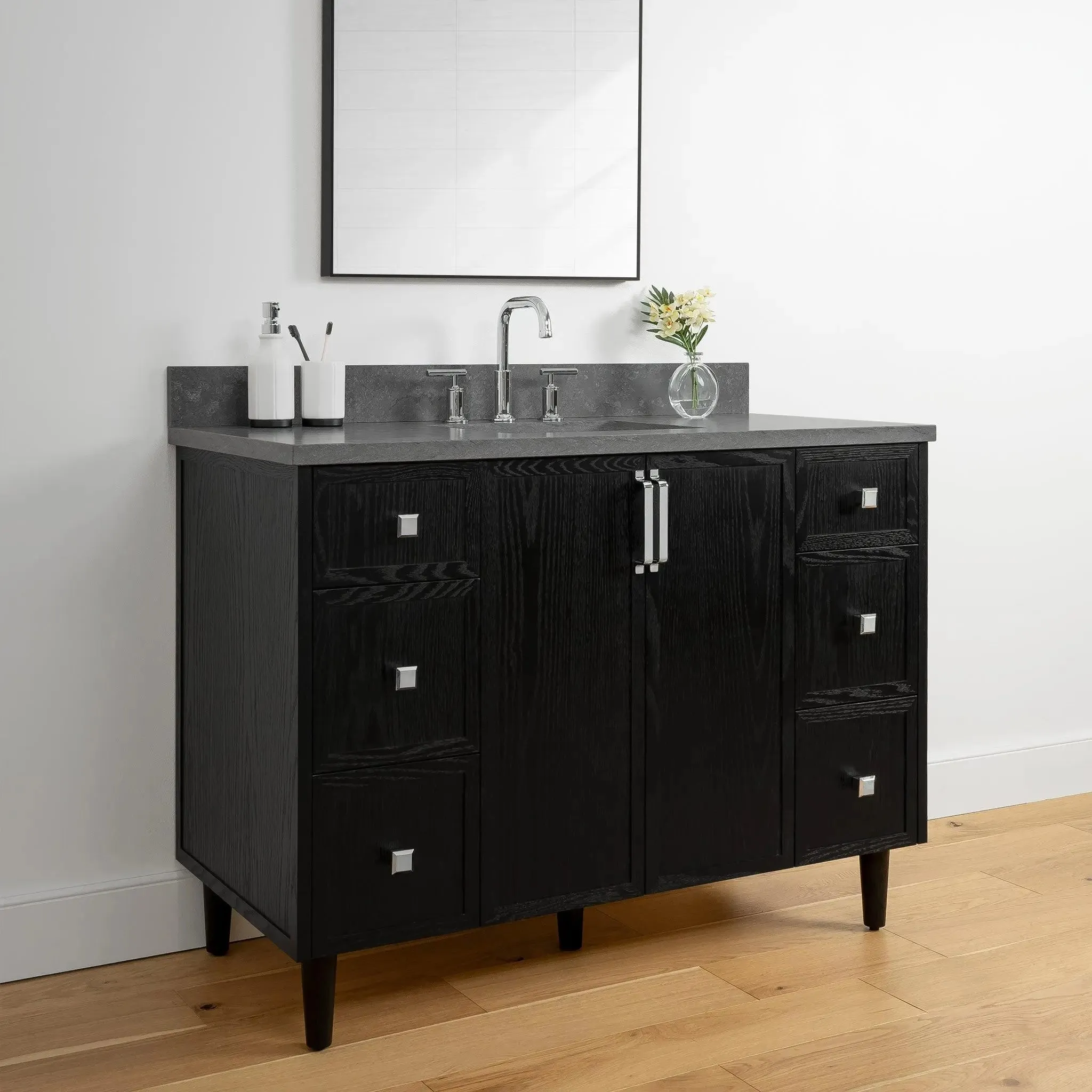 Cape Breton 48" Blackened Oak Bathroom Vanity