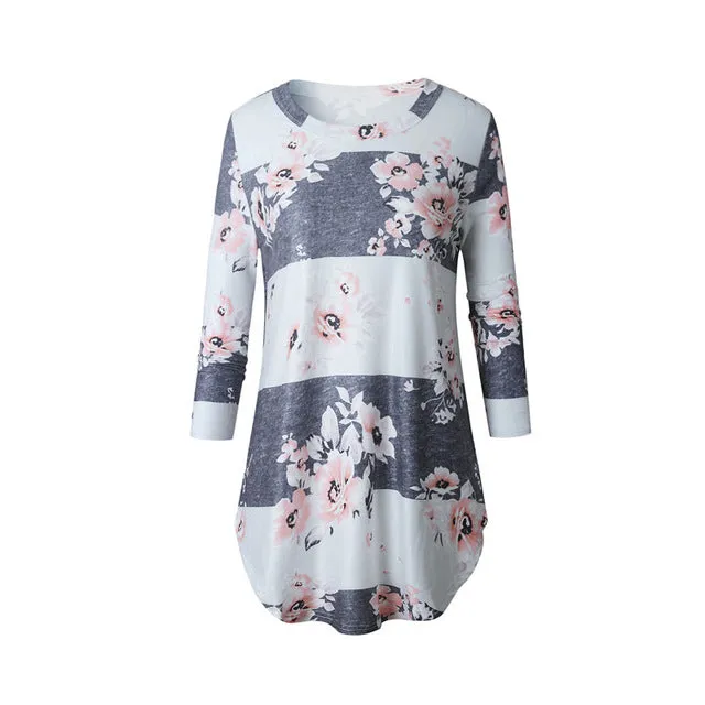 Casual Floral Printed Long Sleeve Shirt