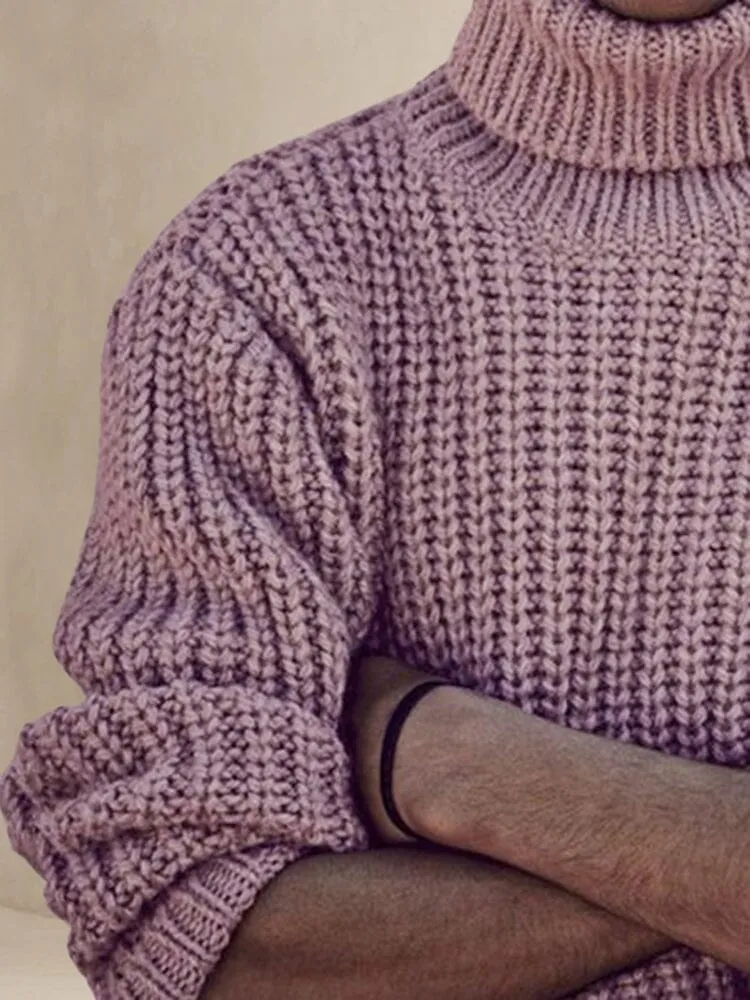 Casual Knitted Turtleneck Sweater