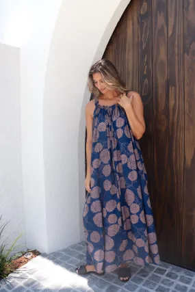 Celine Maxi Dress In Blue Tea