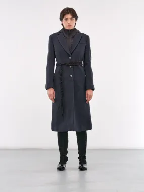 Ceramic Button Long Coat (CT3N-NAVY)