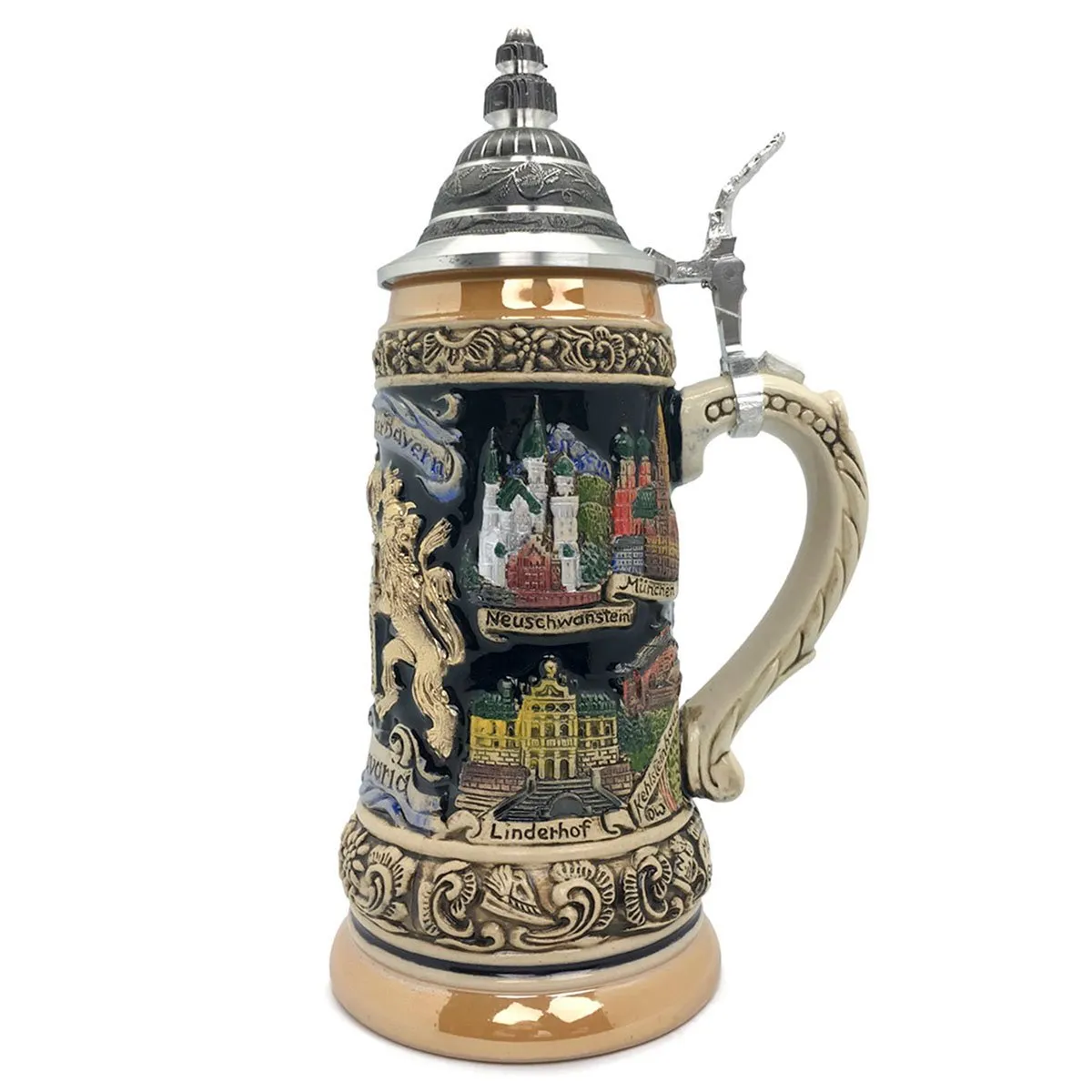 Classic Bayern .9L Zoller & Born Authentic German Beer Stein