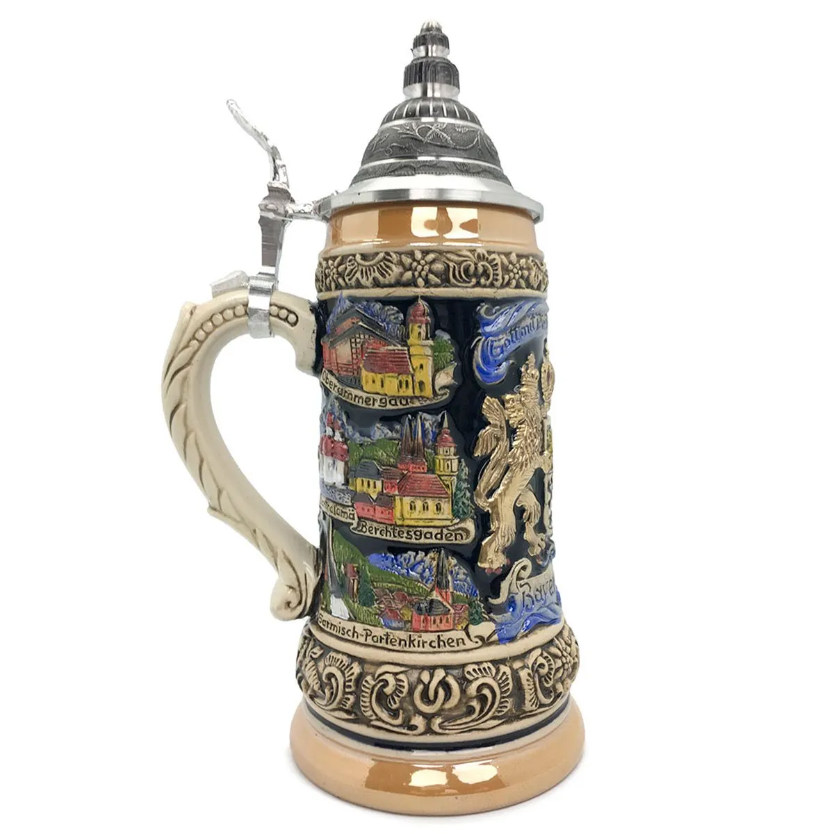 Classic Bayern .9L Zoller & Born Authentic German Beer Stein