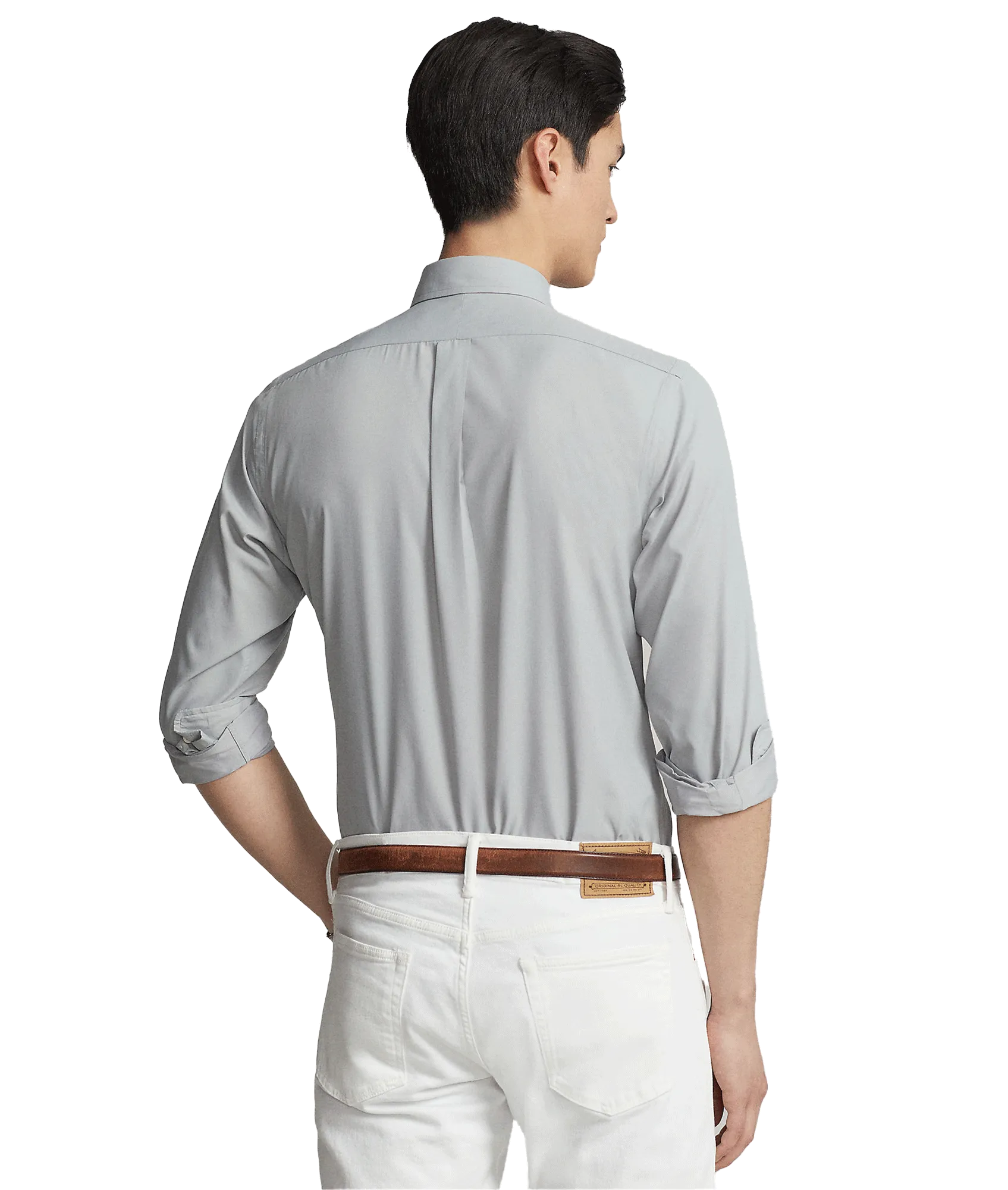 Classic Fit Performance Twill Shirt - Grey