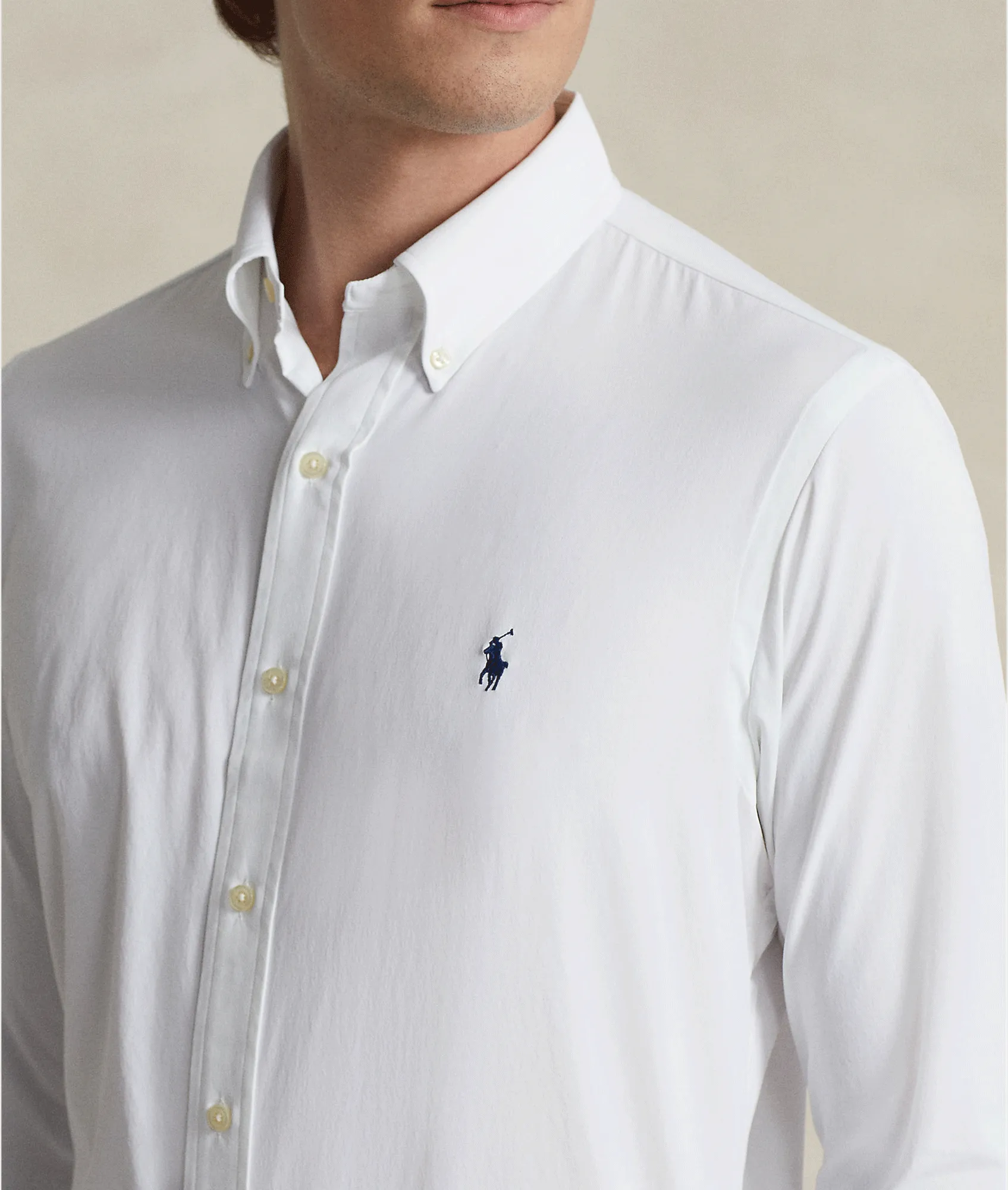 Classic Fit Performance Twill Shirt - White