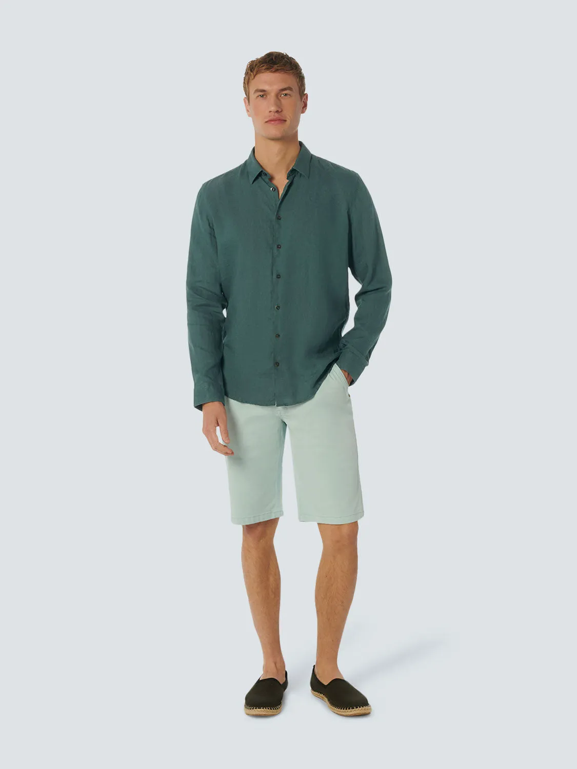 Classic Linen Shirt: Steel